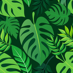 A Green Tropical Leaf Wallpaper