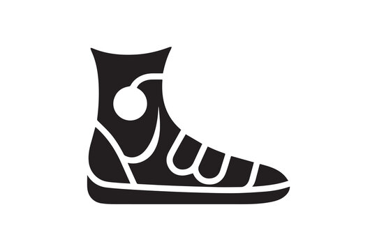 recommend clip art: Linear Male and Female Shoes Icon Set Isolated. Sneakers, Footwear Color Symbol Set