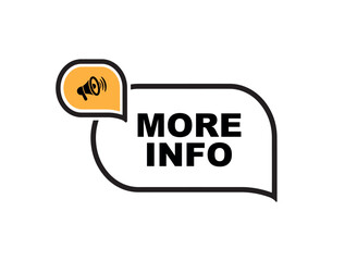 More info sign on white background	