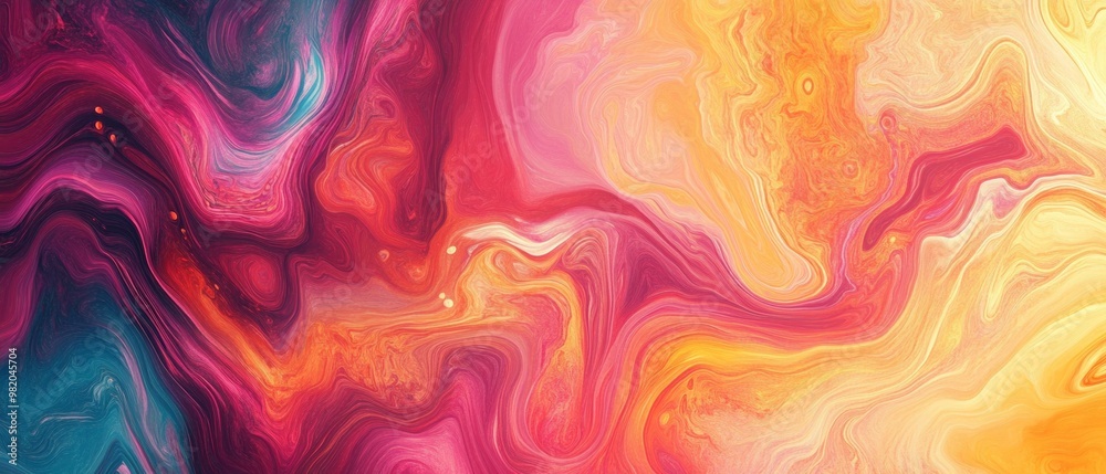Aufkleber swirling colors. fluid art animation with intricate flowing patterns