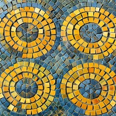 Fototapeta premium a colorful and artistic pattern mosaic street tile