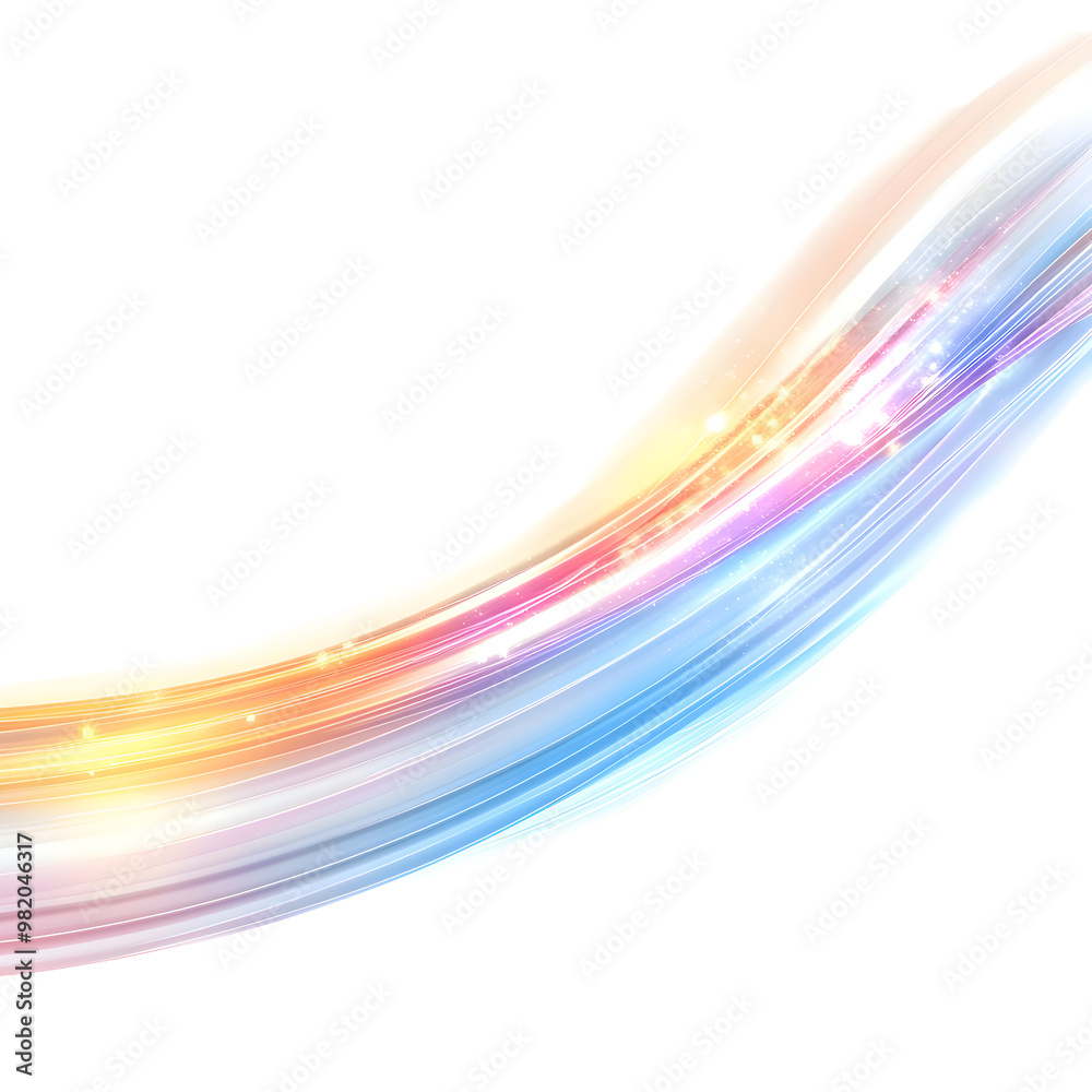 Fototapete vibrant and luminous color wave motion creating a dynamic,fluid,and digital graphic background with 