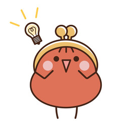 ひらめいたがま口財布