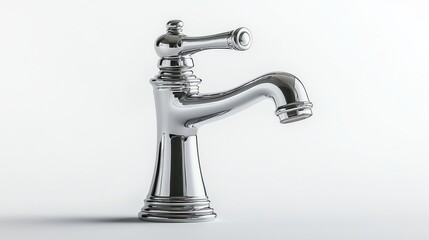 Elegant chrome faucet design showcasing modern craftsmanship with traditional styling for kitchen or bathroom use