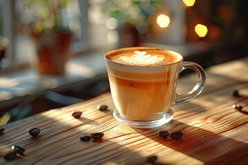 Cozy Morning Coffee in Café Light