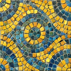 Fototapeta premium a piece of mosaic tile street