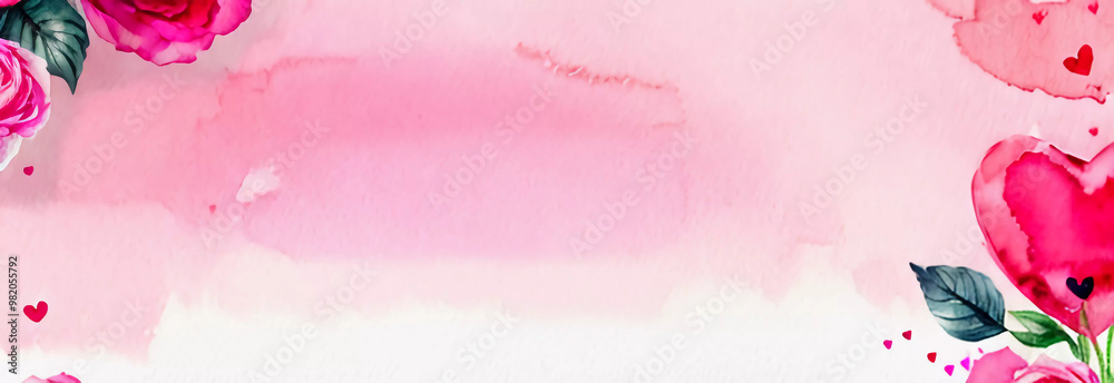 Canvas Prints valentine's day card. web banner. generative ai
