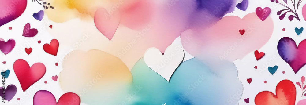 Canvas Prints valentine's day card. web banner. generative ai