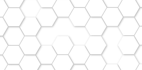 Seamless Geometric Texture with Hexagonal and Triangular Shapes for Digital Art, Network Design, and Futuristic Business Presentations