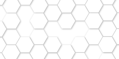 Seamless Geometric Texture with Hexagonal and Triangular Shapes for Digital Art, Network Design, and Futuristic Business Presentations