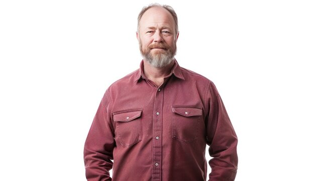 Portrait of a man in a red shirt
