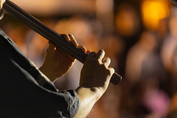 仙台ジャズフェスティバル　勾当台公園での縦笛演奏