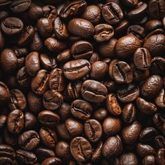 Fototapeta premium Richly Detailed Coffee Beans Pattern