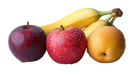 fruits on white background 