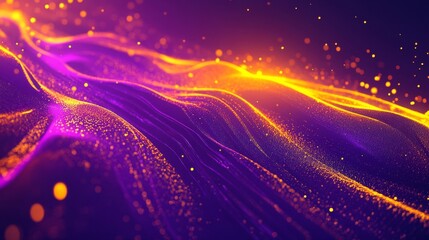 Vibrant Cyber Monday Website Banner with Glowing Effects and Copy Space