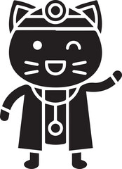 Cat icon symbol vector image illustration