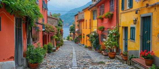 Colorful Italian Village Street