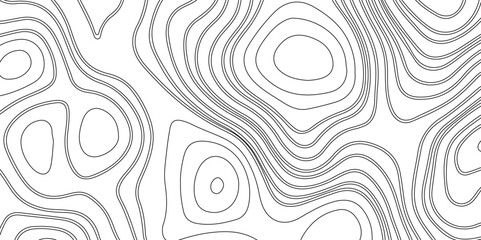 Abstract topographic map contour design with wavy texture and geometric patterns for hiking, camping, and adventure themed graphics background design.