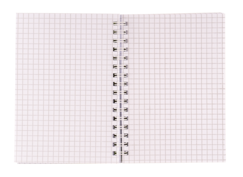 blank notebook graph paper or quadrille paper isolated on a transparent background - Powered by Adobe