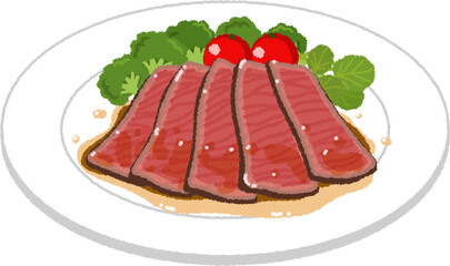 ローストビーフのイラスト