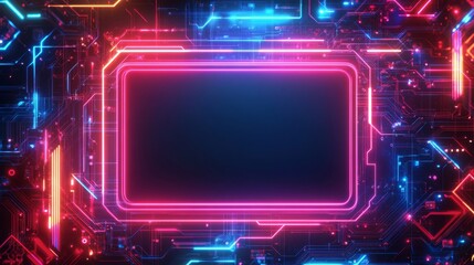 Vibrant Cyber Monday Background with Tech-Savvy Elements