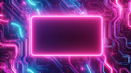 High-Energy Cyber Monday Promo Design with Glowing Borders