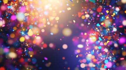 Obraz premium High-Tech Cyber Monday Background with Glowing Confetti