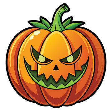 orange jack o'lantern smiling halloween