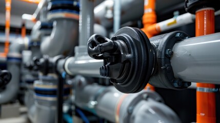 Naklejka premium Industrial Pipe System