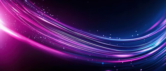 Obraz premium A vibrant abstract background featuring colorful light trails and shimmering particles, perfect for tech and creative projects.