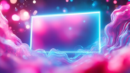 Vibrant Cyber Monday Design with Abstract Light Bursts