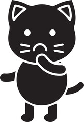 Obraz premium Cat icon symbol vector image illustration