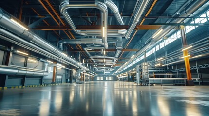 Naklejka premium Industrial Warehouse Interior