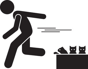 Cat icon symbol vector image illustration