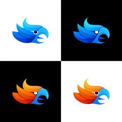 Fototapeta premium eagle colorful logo design