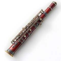 Crystal-clear image of a bassoon with realistic textures and details in high resolution
