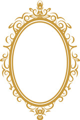 Golden mirror frame Illustration 