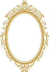 Golden mirror frame Illustration 