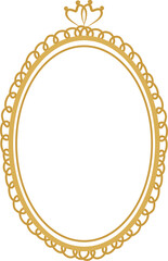 Golden mirror frame Illustration 