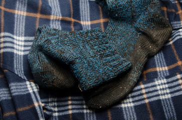 Warm knitted socks for winter