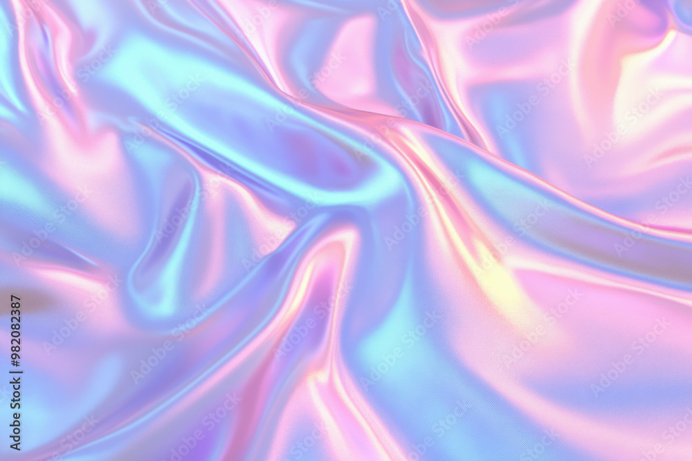 Poster smooth satin fabric flowing and forming soft folds