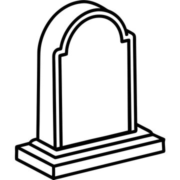 recommend clip art: headstone outline coloring book page line art drawing