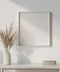 White frame isolated on white background