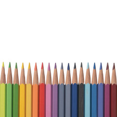 colored pencil photos lined up on a transparent background. It can be used as graphic design