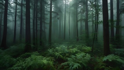 Fototapeta premium fog in the forest