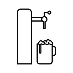 beer tap line icon