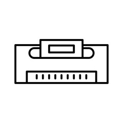 harmonica line icon