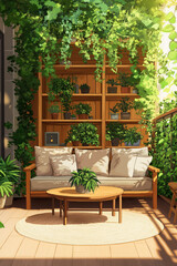 urban jungle balcony with lots of different plants in the city