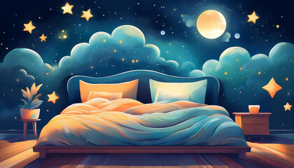  A calming message or image encouraging restful sleep. The background may include stars, clo_1(17)