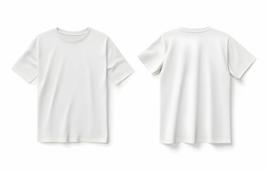 Naklejka premium Gray T-Shirt Mockup Front Back View Apparel